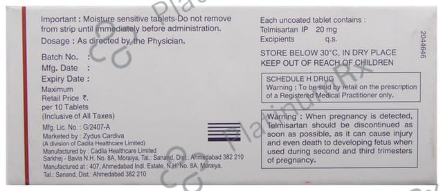 Inditel 20mg Tablet 10s