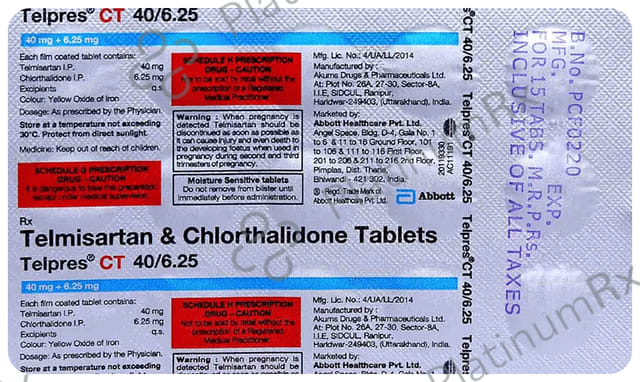 Telpres CT 6.25/40mg Tablet 15s