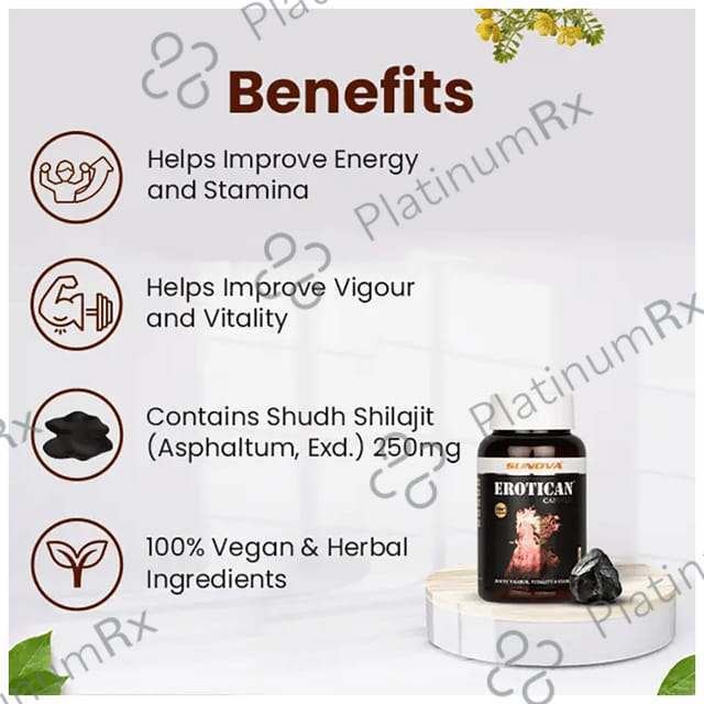 Erotican Capsule for Vigour, Vitality & Stamina Capsule for Vigour, Vitality & Stamina