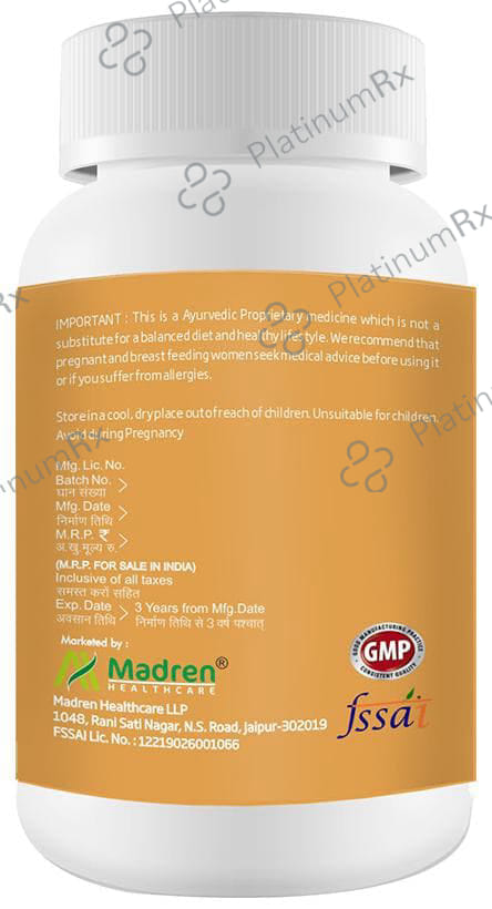 Pushpveda Sea Buckthorn 500mg Vegetarian Capsules