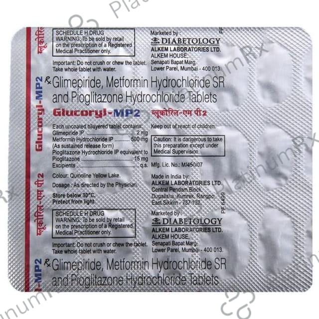 Glucoryl MP2 Tablet SR 15s