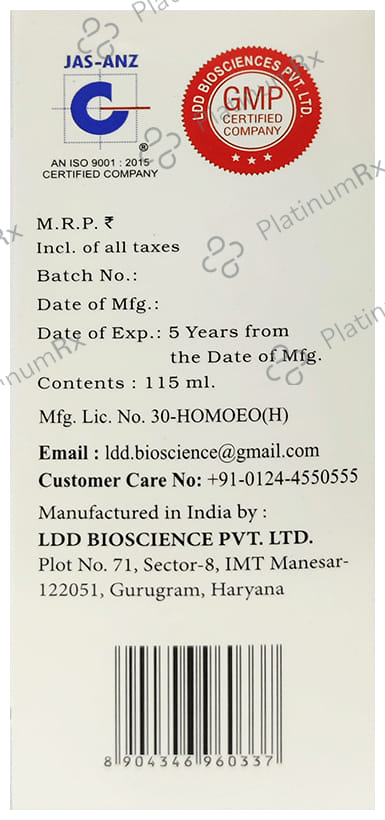 LDD Bioscience Fevo Go Syrup 115 ml