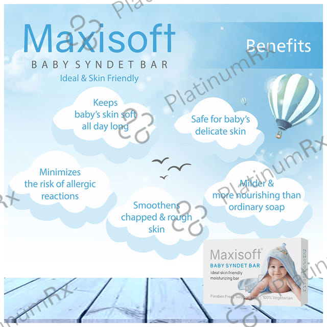 Maxisoft Baby Syndet Bar (75gm Each) 1 units