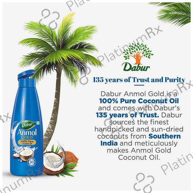 Dabur Anmol Gold Pure Coconut Oil 600 ml