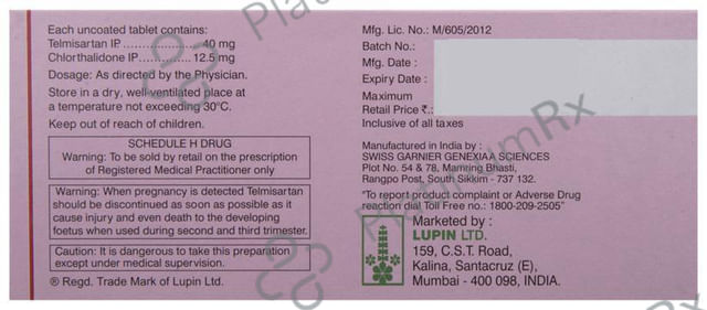 Telista CH 40/12.5mg Tablet 10s