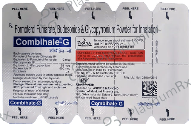 Combihale G 25/12/400mcg Capsule 10s