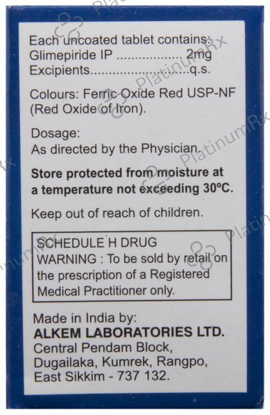 Glucoryl 2mg Tablet 10s
