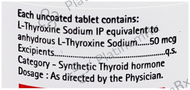 Euthyrox 50mcg Tablet 100s