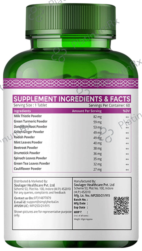 Simply Herbal Liver Detox + Milk Thistle Capsule