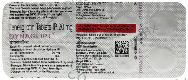 Dynaglipt 20mg Tablet 10s