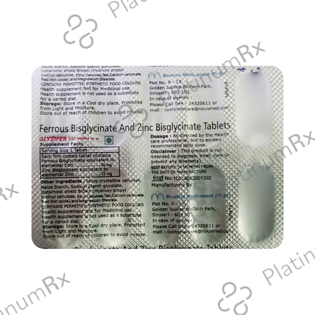 Glyzifer NM 29/12mg Tablet 10s