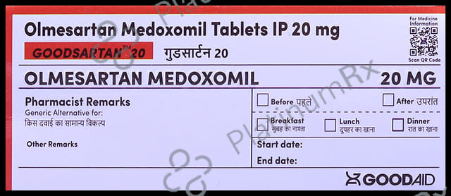 Goodsartan 20mg Tablet 10s