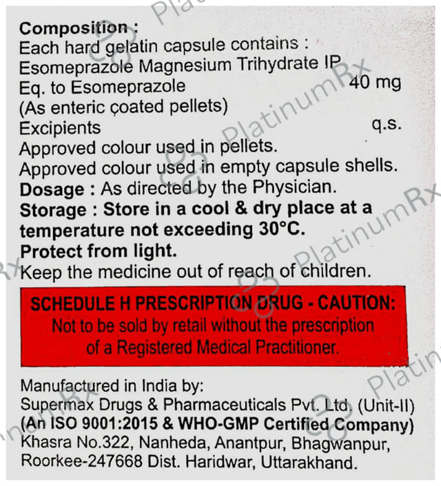 Prevzole 40mg Capsule 10s
