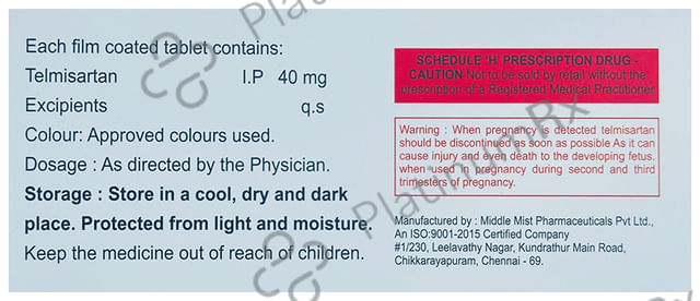 Telmishield 40 Tablet