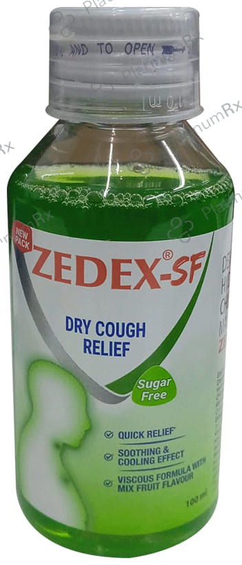 Zedex SF 2/10mg Dry Cough Syrup 100ml