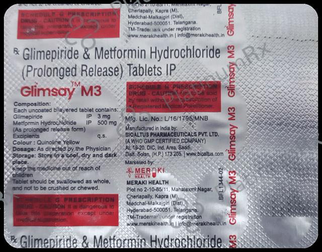 Glimsay M 3 Tablet PR 0 tablets 0s