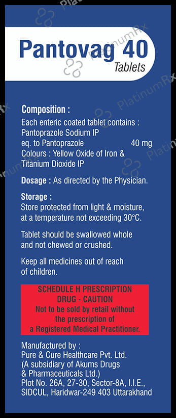 Pantovag 40mg Tablet 10s