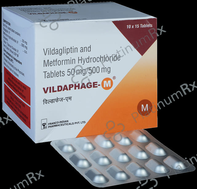 Vildaphage M 500/50mg Tablet 15s