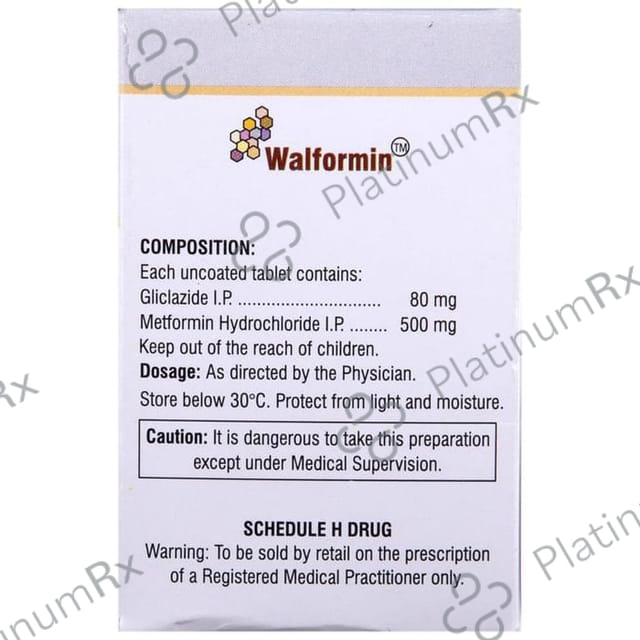 Walformin 80/500mg Tablet 10s
