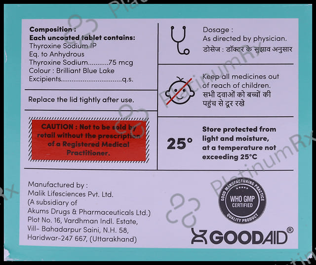 Thyrogood 75 Tablet