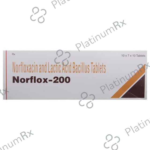 Norflox 200mg/60M Tablet 10s