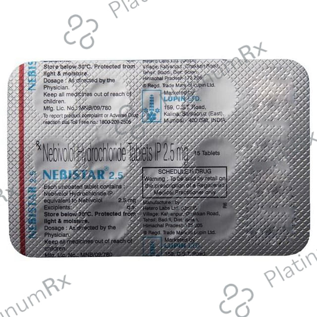 Nebistar 2.5mg Tablet 15s