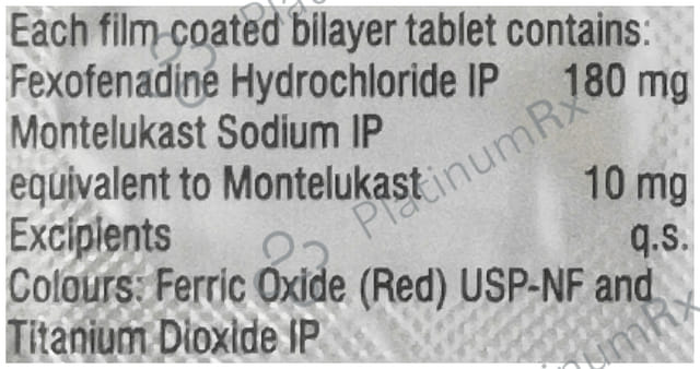Montek FX 180/10mg Tablet 10s