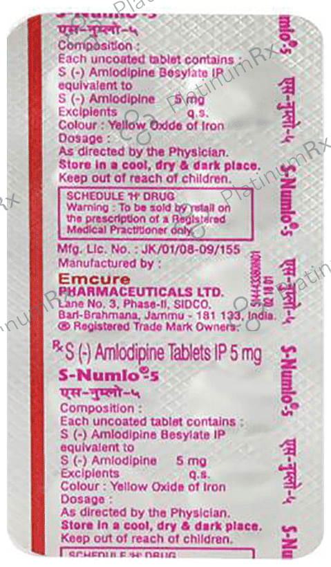 S Numlo 5mg Tablet 15s