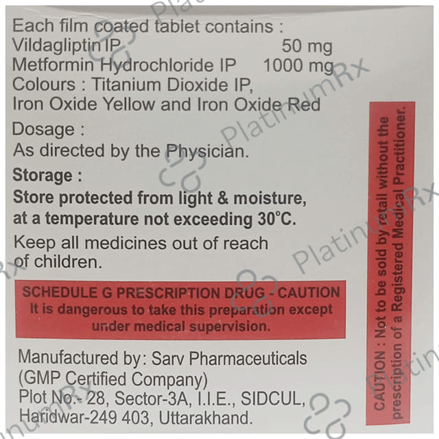 Vildaneo M 1000mg/50mg Tablet