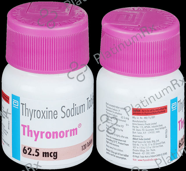 Thyronorm 62.5mcg Tablet 120s