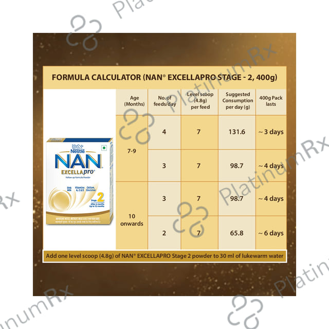 Nestle Nan Excellapro 2 Follow-Up Formula with Vitamins, DHA, ARA, Calcium & Iron - Powder
