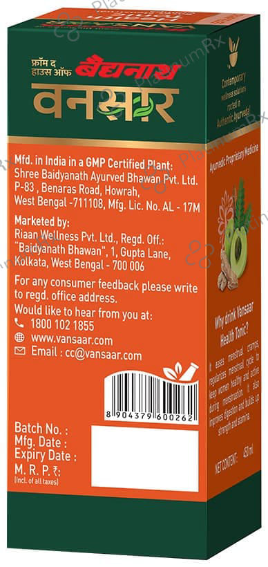 Vansaar Health Tonic for Cramp Relief