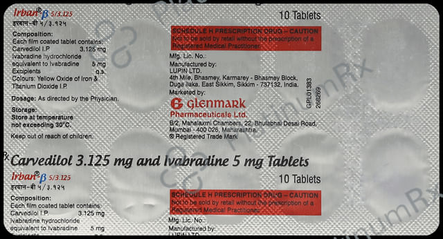 Irban Beta 3.125/5mg Tablet 10s