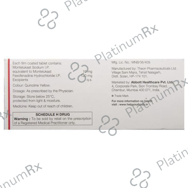Monti FX 10/120mg Tablet 10s