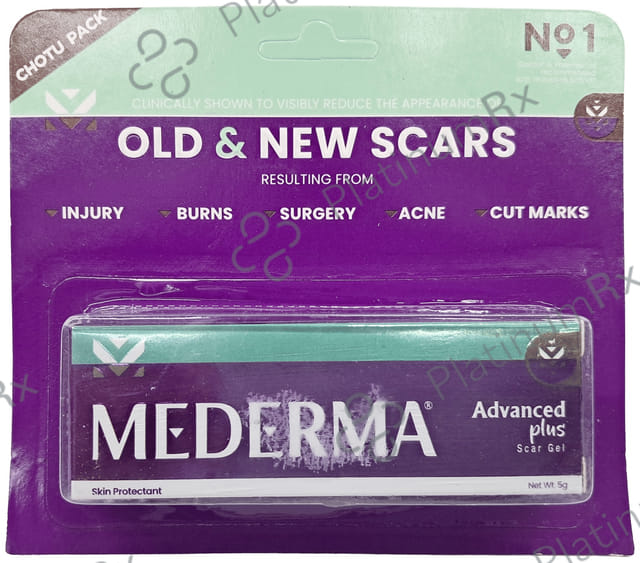New Mederma Advanced Plus Scar Gel 5gm