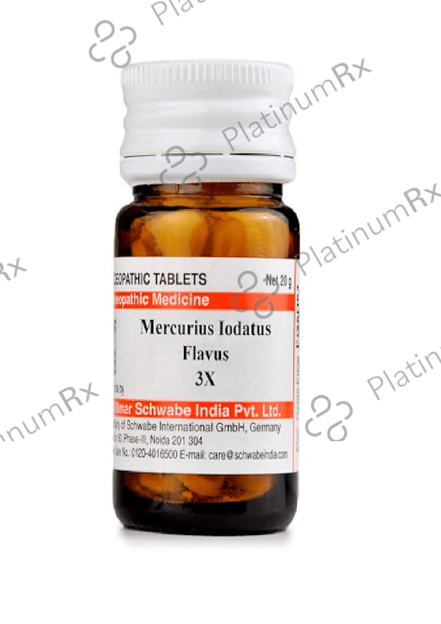 Dr Willmar Schwabe India Mercurius Iodatus Flavus Trituration Tablet 3X