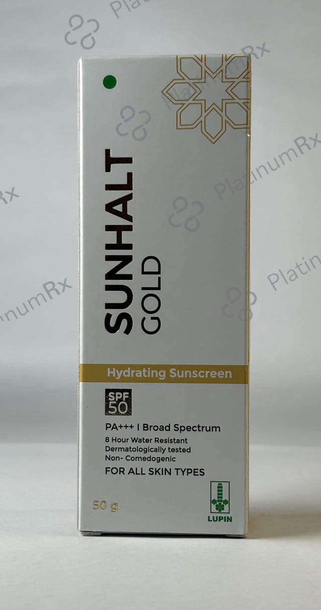 Sunhalt Gold Hydrating Sunscreen SPF 50 PA+++ Cream 50gm