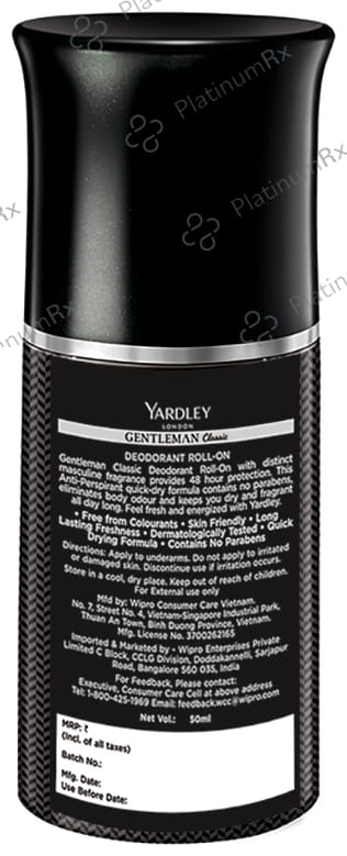 Yardley London Deodorant Roll-on Gentleman Classic