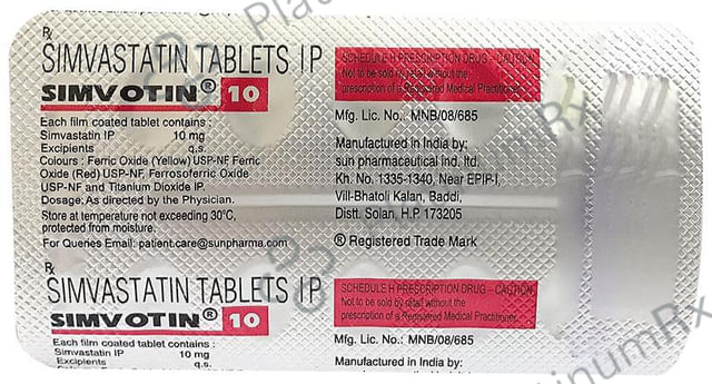 Simvotin 10mg Tablet 10s