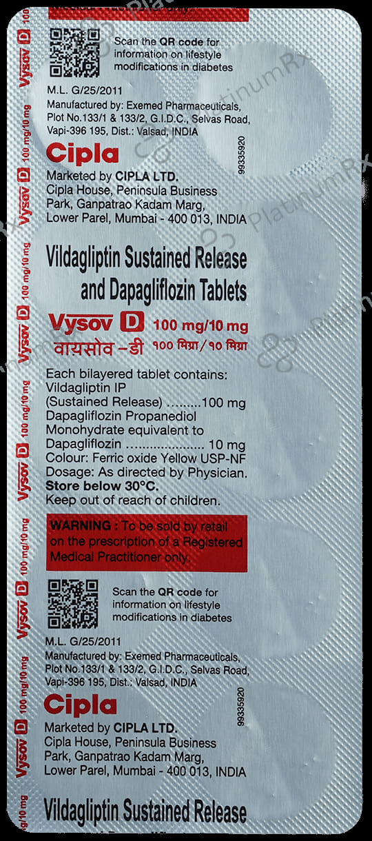 Vysov D 10/100mg Tablet SR 10s