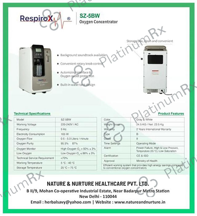 Respirox SZ 5BW Oxygen Concentrator