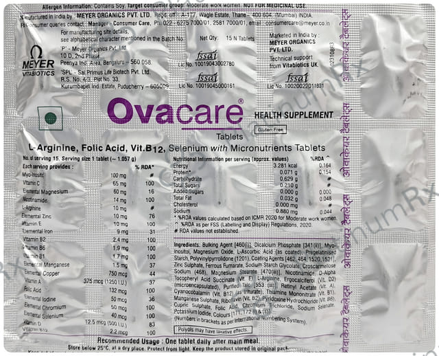 Ovacare Gluten Free Tablet 15s