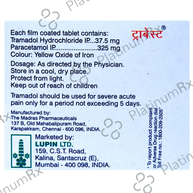 Trabest 325mg/37.5mg Tablet