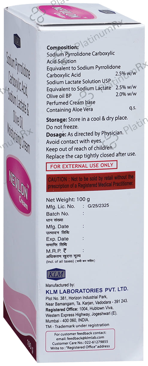 Nevlon Moisturizing Cream 100gm