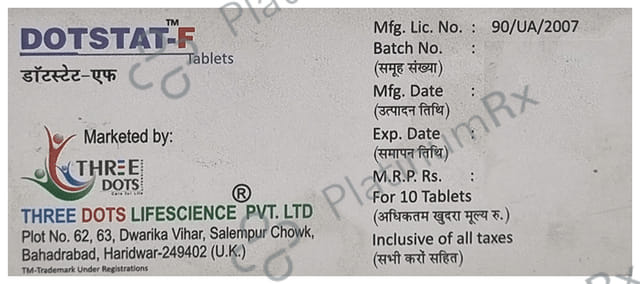 Dotstat F 10/160mg Tablet 10s