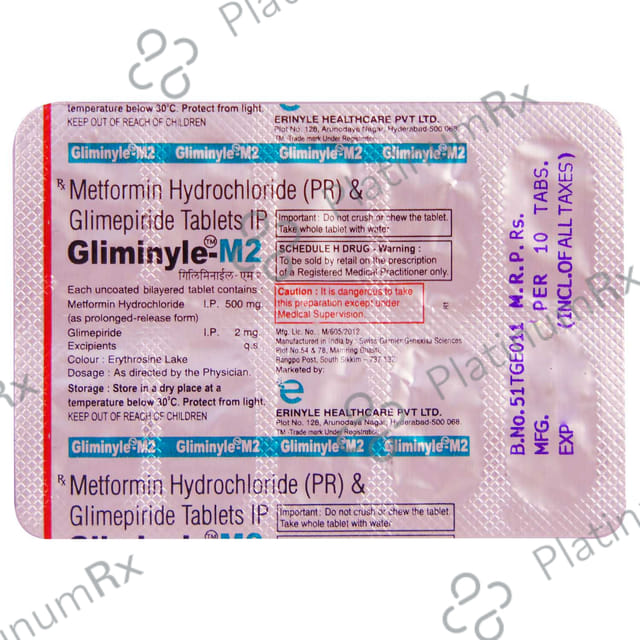 Gliminyle M2 2mg/500mg Tablet