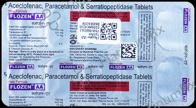 Flozen AA 100/325/15mg Tablet 10s