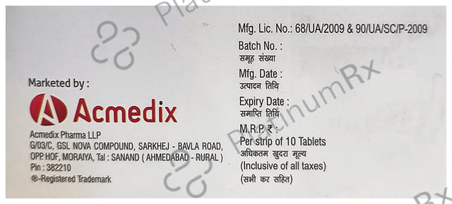 Acmetel BS 5/40mg Tablet 10s