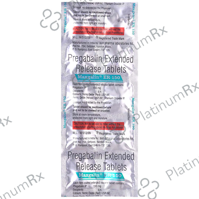 Maxgalin 150mg Tablet ER 10s