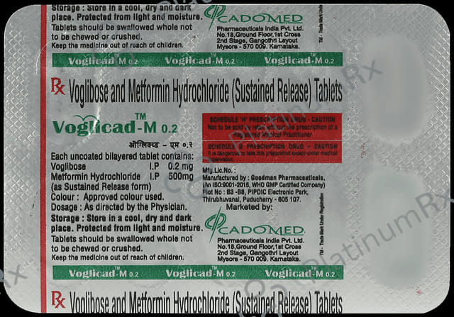 Voglicad M 500/0.2mg Tablet 10s